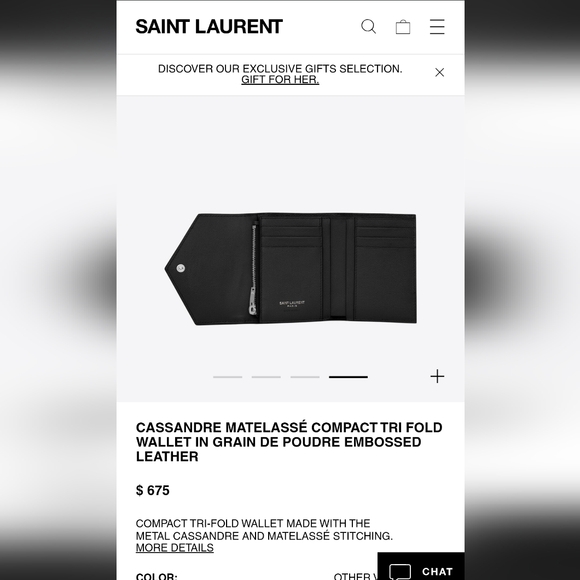 **SOLD** Authentic Pre-owned Yves Saint Laurent Grain De Poudre Compact Wallet - Picture 15 of 16